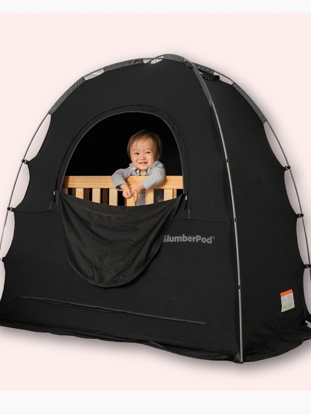 Black Privacy Pod for Portable Cribs